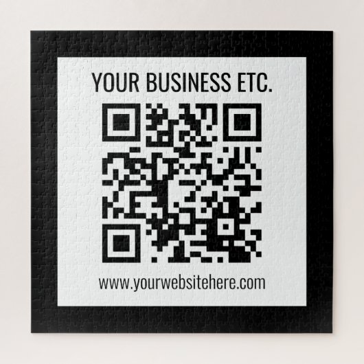 Puzzle Votre nom d'entreprise et code QR modifiable (Vertical)