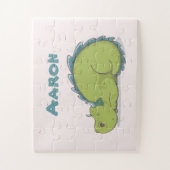 Puzzle Votre nom et dragon dormant mignon (Vertical)