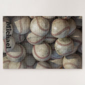 Puzzle Votre nom Gros plan Baseball - Sport Art Photo (Horizontal)