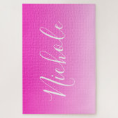 Puzzle Votre nom ou mot | Gradient rose personnalisable (Vertical)