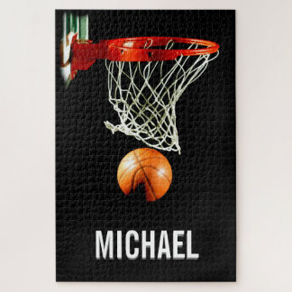 Puzzle Votre nom personnalisable Basketball Artwork