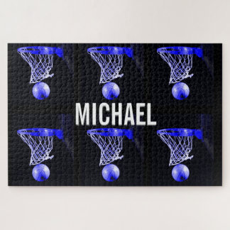Puzzle Votre nom personnalisable Basketball Artwork