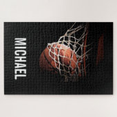 Puzzle Votre nom personnalisable Basketball Artwork (Horizontal)