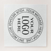 Puzzle Votre propre logo et votre propre texte circulaire (Horizontal)