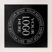 Puzzle Votre propre logo et votre propre texte circulaire (Horizontal)