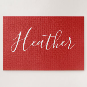 Puzzle Votre script blanc personnalisé en rouge