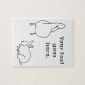 Puzzle Votre texte, Duck and Bunny Rabbit dessiner des én (Horizontal)