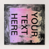 Puzzle Votre texte et Ombre coloré (Horizontal)