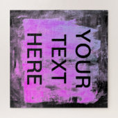 Puzzle Votre texte et votre Arrière - plan magenta rose v (Horizontal)