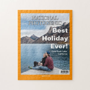 Puzzle VOTRE TEXTE, PHOTO, Fun faux magazine nature couve