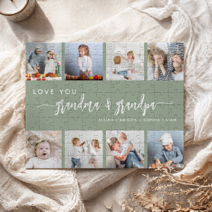 Puzzle Vous aimez grand-mère et grand-père 8 Photo Vert S
