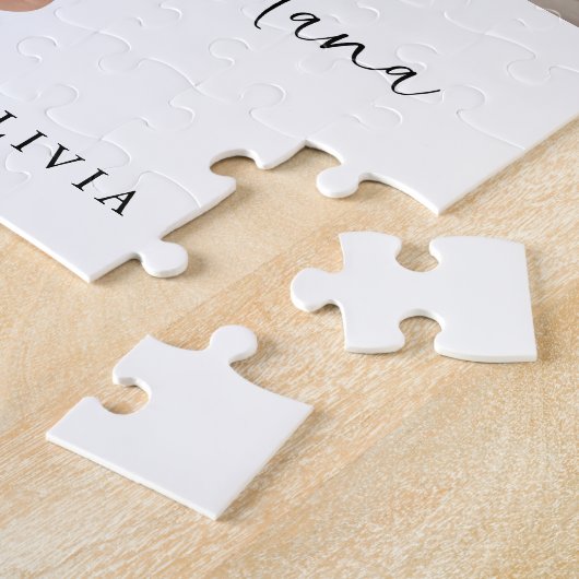 Puzzle Vous aimez Nana | Votre photo avec script et coeur (Côté)