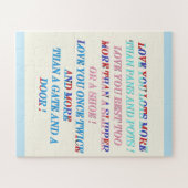 Puzzle Vous aimez plus d'occasion cadeau avec des mots (Horizontal)