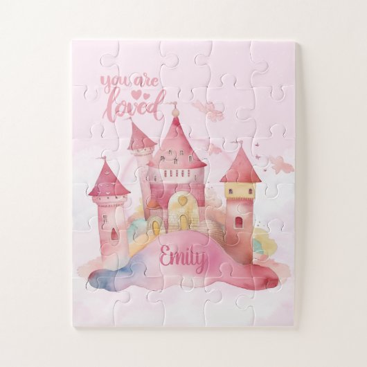 Puzzle Vous êtes Loved Palace Pink Cloud personnalisable (Vertical)