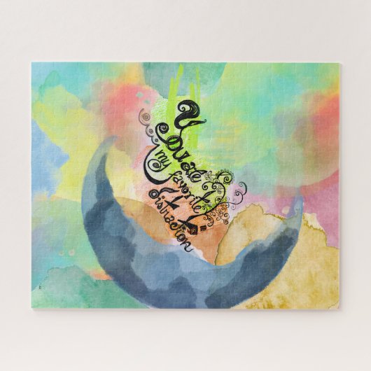 Puzzle Vous êtes ma citation d'aquarelle INK préférée (Horizontal)