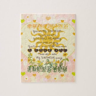 Puzzle Vous êtes mon coeur de soleil