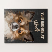 Puzzle Vous m'avez eu au portrait de chien texte (Horizontal)