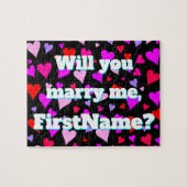 Puzzle "Vous m'épouserez" + Nom fait sur commande + (Horizontal)