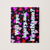 Puzzle "Vous m'épouserez" + Nom fait sur commande + (Vertical)