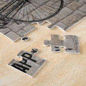 Puzzle Vous plus la bicyclette égale les briques antiques (Côté)