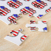 Puzzle Voyage 66 Autoroute Avec Drapeau (Côté)