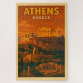 Puzzle Voyage à Athènes Grèce Rétro (Vertical)