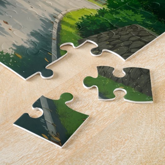 Puzzle Voyage à travers les sentiers verts - Cyclisme pay (Côté)