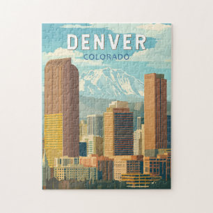 Puzzle Voyage Art Vintage Denver Colorado