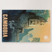 Puzzle Voyage cambodgien moderne rétro (Horizontal)