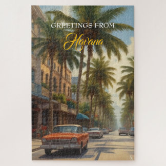 Puzzle Voyage Cuba vintage - Salutations de La Havane