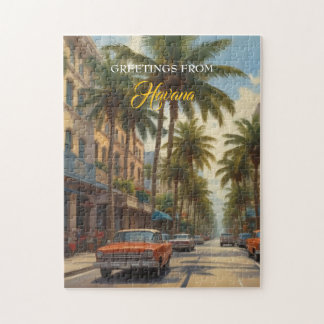Puzzle Voyage Cuba vintage - Salutations de La Havane