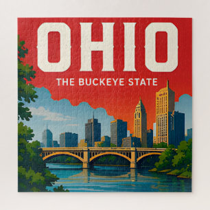 Puzzle Voyage dans l'Ohio Cleveland Columbus Cincinnati M