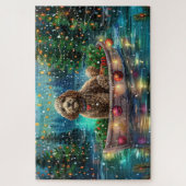 Puzzle Voyage de Noël Festif du Cockapoo (Vertical)