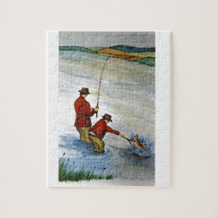 Puzzle Voyage de pêche père et fils
