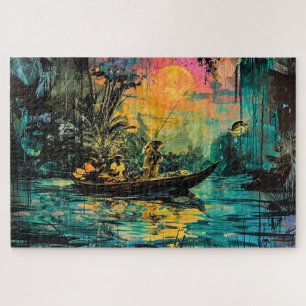 Puzzle Voyage de pêche - Trou de pêche isolé