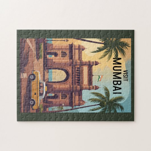 Puzzle Voyage d'illustrations à Mumbai India Gateway of I (Horizontal)
