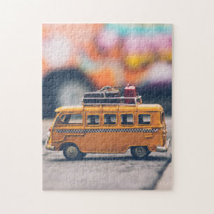 Puzzle Voyage en taxi jaune