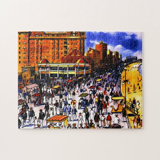 Puzzle Voyage en train de vintage Atlantic City (Horizontal)