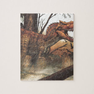Puzzle Voyage Jurassique : Dinosaure dans son Habitat Nat