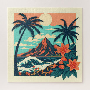 Puzzle Voyage Rétro Tropical Hawaïen