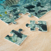 Puzzle voyage safari dans un lagon avec des raies (Côté)
