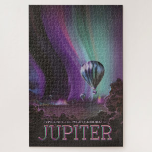Puzzle Voyage sur Jupiter en montgolfière au-dessus des a