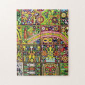 Puzzle Voyage tribal maya mexicain de Boho d'art d'Oaxaca (Vertical)
