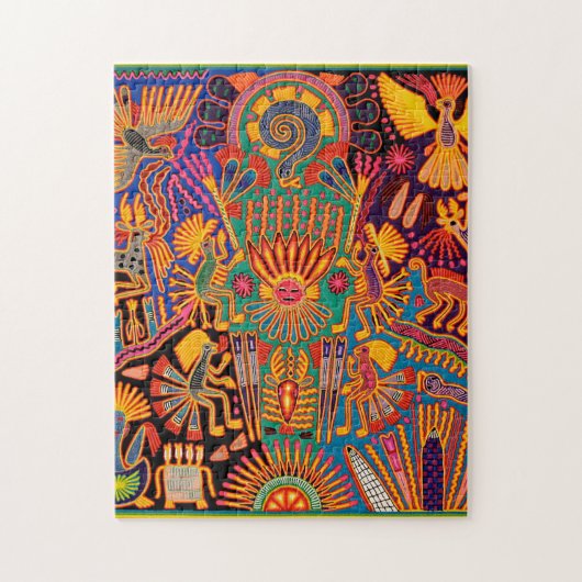 Puzzle Voyage tribal maya mexicain de Boho d'art d'Oaxaca (Vertical)
