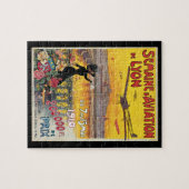 Puzzle Voyage Vintage, Avions d'Aviation, Lyon, France (Horizontal)