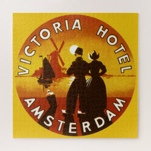 Puzzle Voyage Vintage, Hôtel Victoria, Amsterdam, Holland