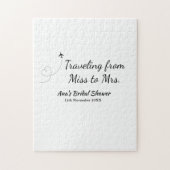 Puzzle Voyager douche nuptiale ajouter nom date de manque (Vertical)