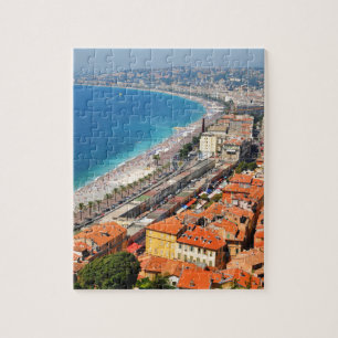 Puzzle Vue aérienne de la Côte d'Azur à Nice, France