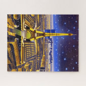 Puzzle Vue aérienne d'Imaginaire de Paris sous les étoile (Horizontal)