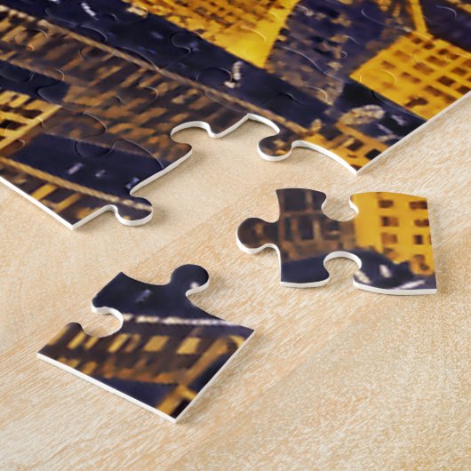 Puzzle Vue aérienne d'Imaginaire de Paris sous les étoile (Côté)